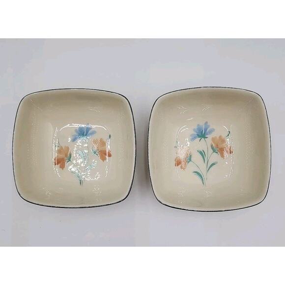 Lenox Provencal Garden Rounded Square Dipping Bowls, Set of 2 - Picture 1 of 11
